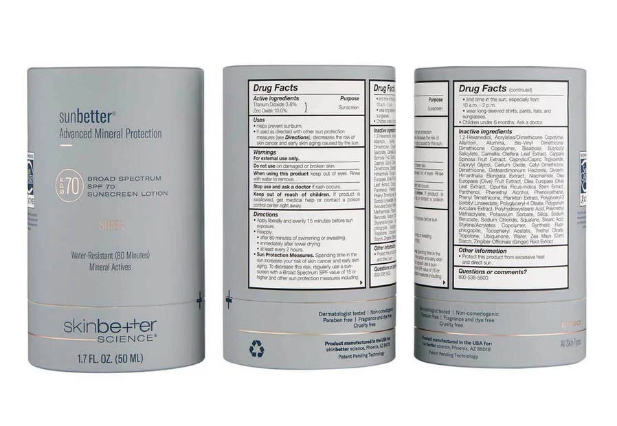 sunbetter® SHEER SPF 70 Sunscreen Lotion